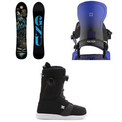 GNU Free Spirit C3 Snowboard ​+ Bent Metal Forte Snowboard Bindings ​+ DC Lotus Snowboard Boots - Women's