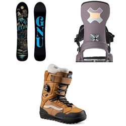 GNU Free Spirit C3 Snowboard ​+ Bent Metal Stylist Snowboard Bindings ​+ Vans Luna Ventana Pro Snowboard Boots - Women's