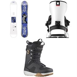 GNU 4x4 C3 Snowboard ​+ Bent Metal Transfer Snowboard Bindings ​+ Salomon Dialogue Lace SJ Boa Snowboard Boots 2026