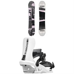 Rome Boneless Snowboard ​+ 390 Boss HW Snowboard Bindings 2026