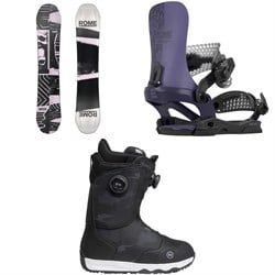 Rome Boneless Snowboard ​+ Brass AW Snowboard Bindings ​+ Nidecker Rift Snowboard Boots - Women's 2026