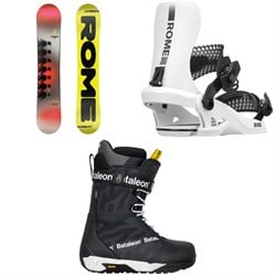Rome Agent Snowboard ​+ 390 Boss HW Snowboard Bindings ​+ Bataleon Salsa Lace Snowboard Boots 2026