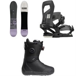Rome Service Dog Snowboard ​+ Hydra AW Snowboard Bindings ​+ Nidecker Rift Pro Snowboard Boots - Women's 2026