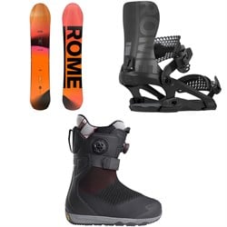 Rome Ravine Snowboard ​+ 390 Boss FW Snowboard Bindings ​+ Nidecker Index Snowboard Boots 2026