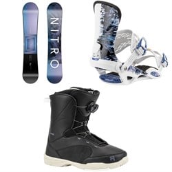 Nitro Fate Snowboard ​+ Fate Snowboard Bindings ​+ Flora Boa Snowboard Boots - Women's 2026