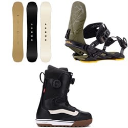 Arbor Element Decon Snowboard ​+ Hemlock Snowboard Bindings ​+ Vans Aura Pro Snowboard Boots