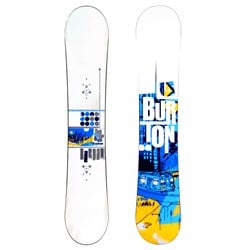 〈ビンテージ〉Burton スノーボード 青/白 バインディング付き（2007） burton-elite-snowboard-white-