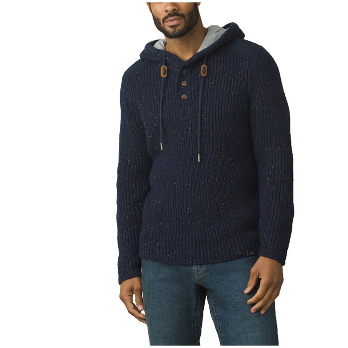 Prana men's hooded henley sweater hotsell