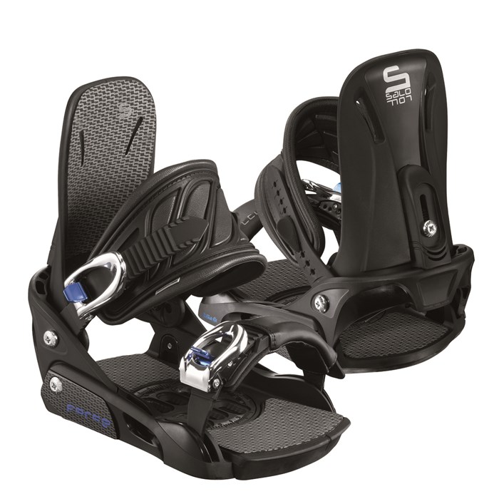 Toothed Toe Ladder Straps with Plugs in Black Salomon Snowboard Bindings