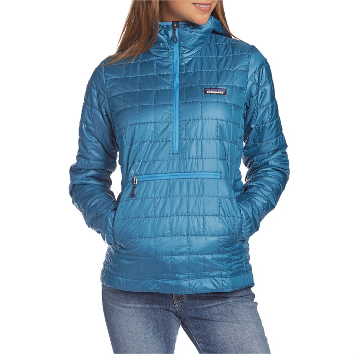 Patagonia Women’s S Navy Nano Puff Bivy Pullover cheapest Hooded Jacket Kangaroo Pouch