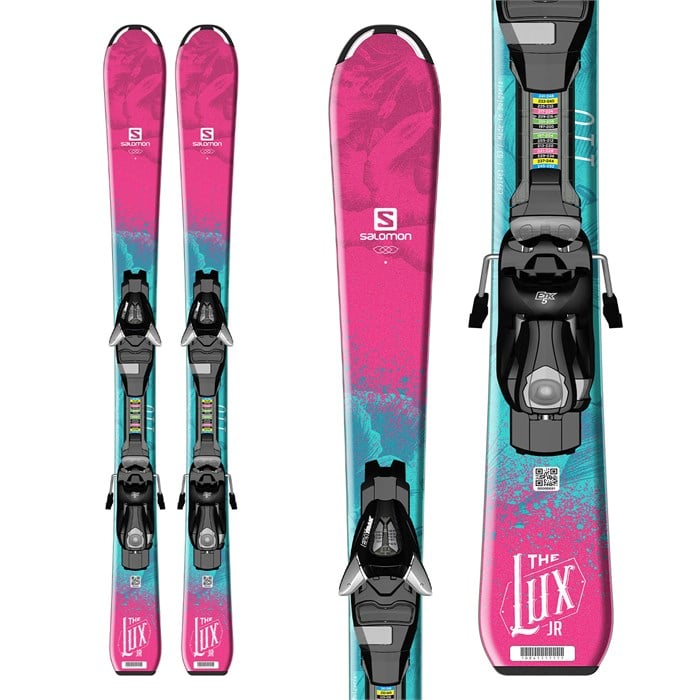 Salomon QST Lux Jr S Skis + EZY 5 Bindings Girls' 2017 evo