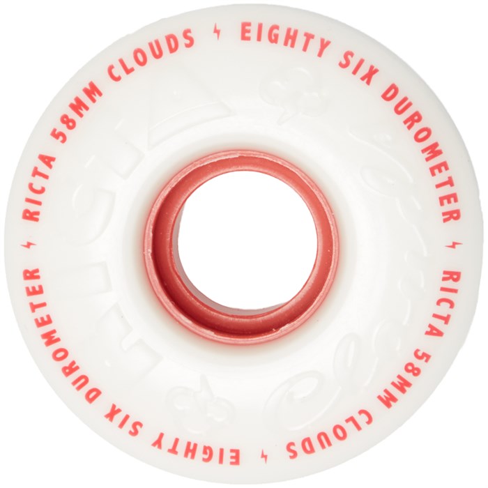 Ricta - Clouds Red 86A Skateboard Wheels