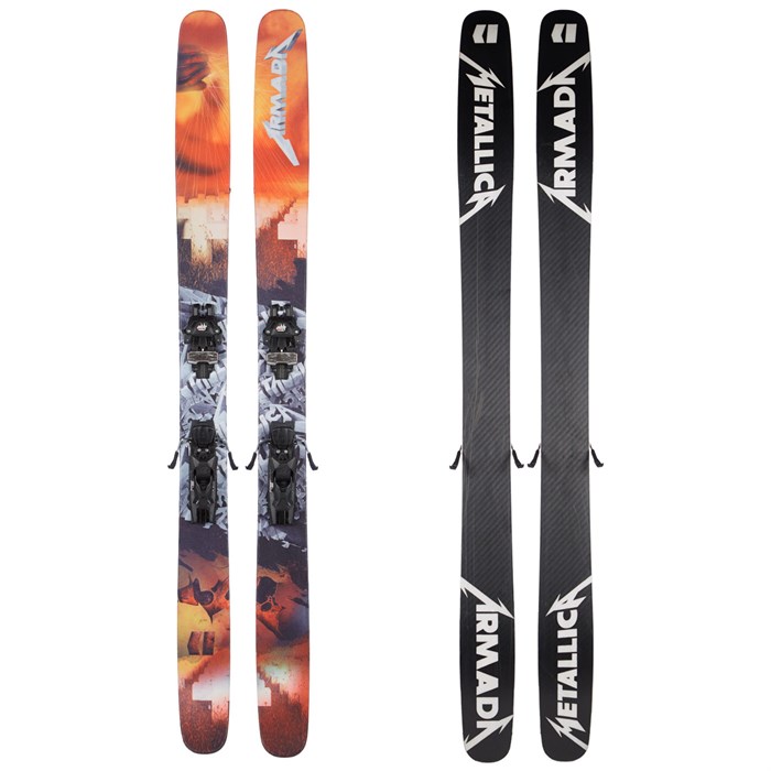 Armada x Metallica JJ 2.0 Skis Tyrolia Attack 13 Demo Bindings