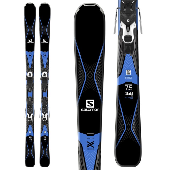 Salomon X-Drive 7.5 Skis + E Lithium 10 Bindings Women's 2017 |