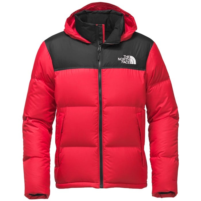 north face coat red