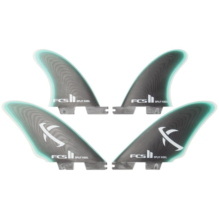 FCS II Keel Quad Set PG Split Keel 4 Surfboard Fins