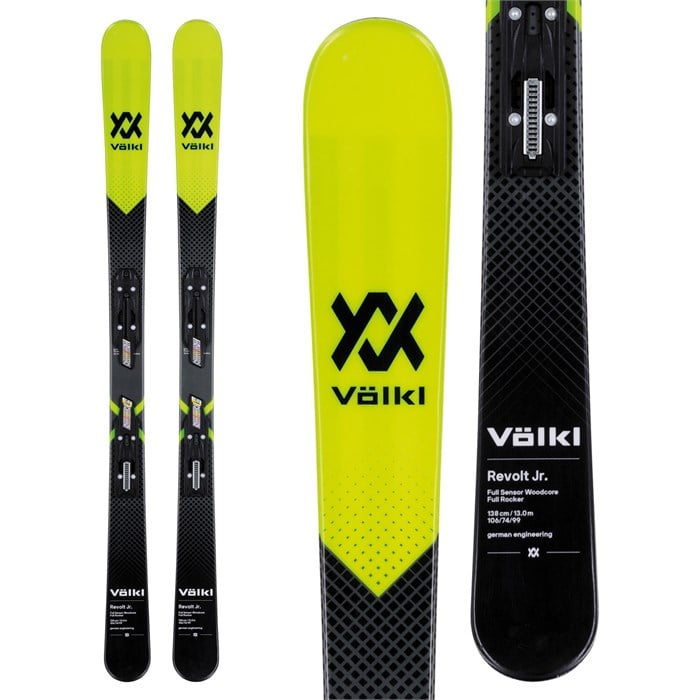 Volkl Revolt Jr Skis + 4.5 VMotion Jr. Bindings - Boys' 2018