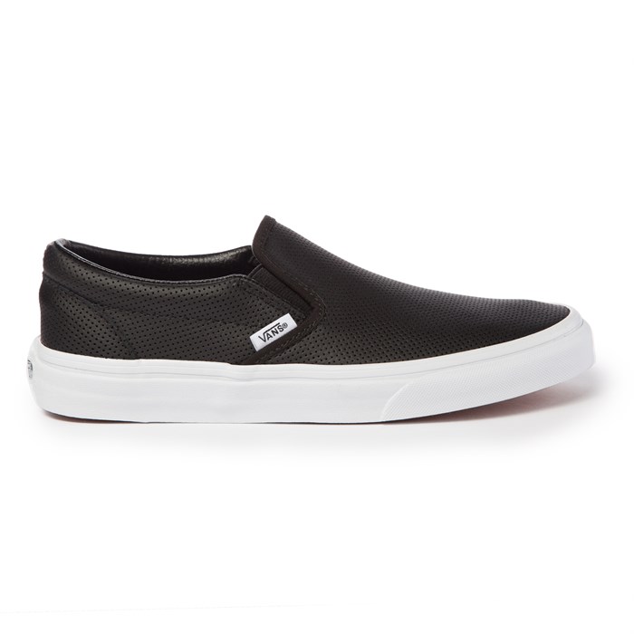 vans black leather slip ons vans black leather slip ons