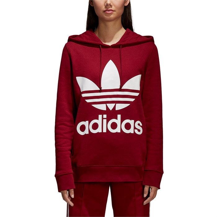 adidas hoodie women red