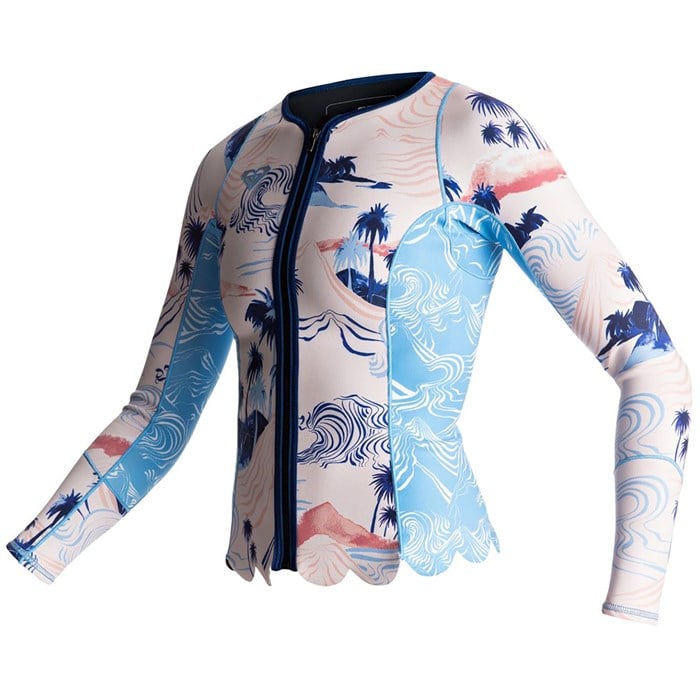 Download Roxy 1mm Pop Surf Long Sleeve Front Zip Scallop Wetsuit ...