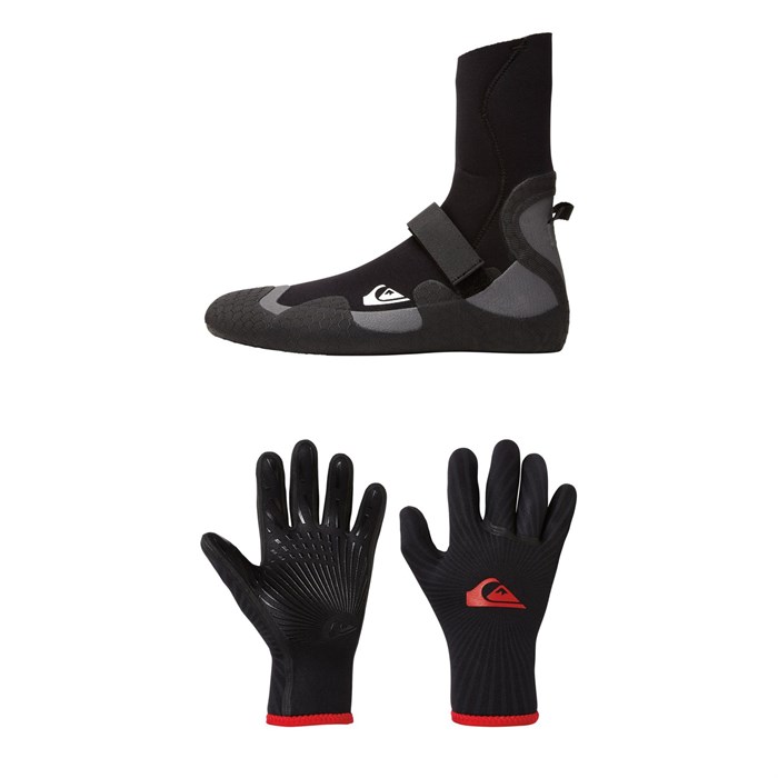 Quiksilver - Syncro 3mm Split Toe Booties + Syncro 3mm 5 Finger Gloves