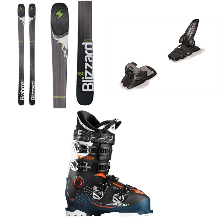 Blizzard - Brahma Skis 2017 + Marker Griffon Ski Bindings 2016 + Salomon X-Pro X90 CS Ski Boots 2017