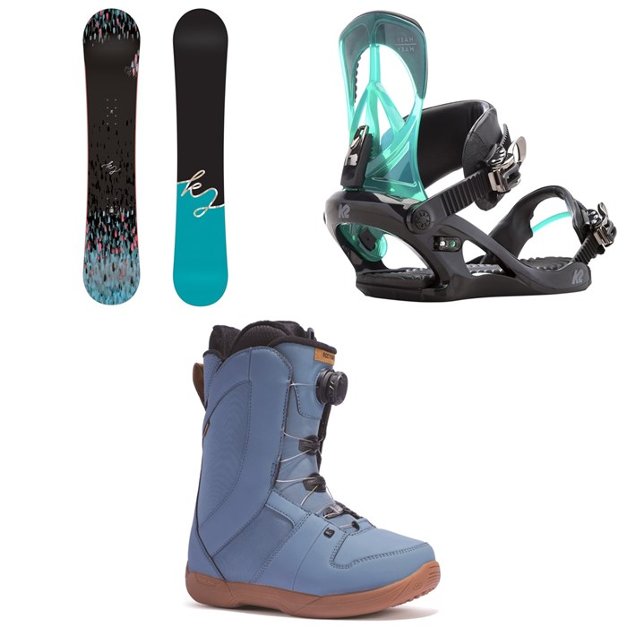 K2 - First Lite Snowboard - Women's + K2 Yeah Yeah Snowboard Bindings - Women's 2017 + Ride Sage Boa Coiler Snowboard Boots - Women's 2017