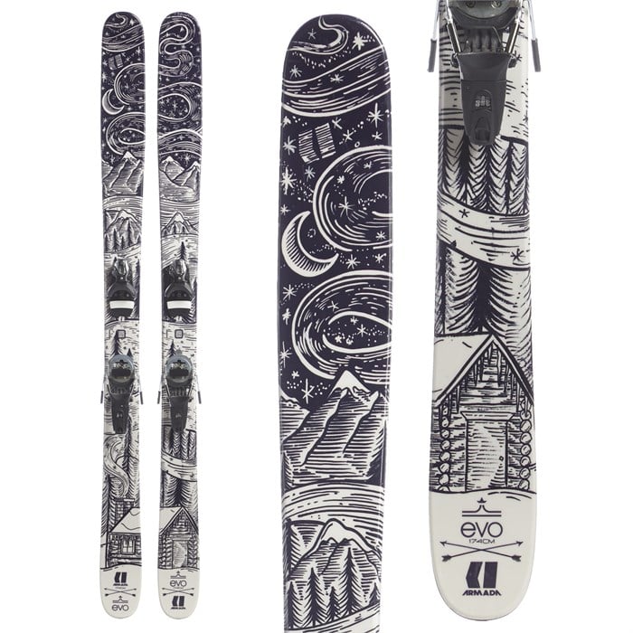 Armada TST evoAIR Skis + Look Pivot 12 Dual WTR Ski Bindings 2017