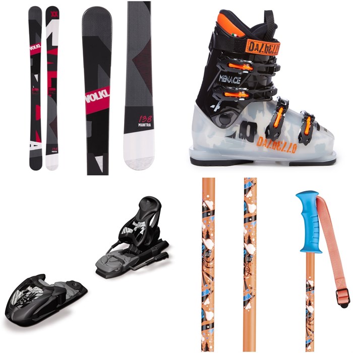 Völkl - Volkl Mantra Jr Skis - Boys' + Dalbello Menace 4 Ski Boots - Boys' + Marker M7.0 Free Ski Bindings - Big Kids' + K2 Decoy Ski Poles