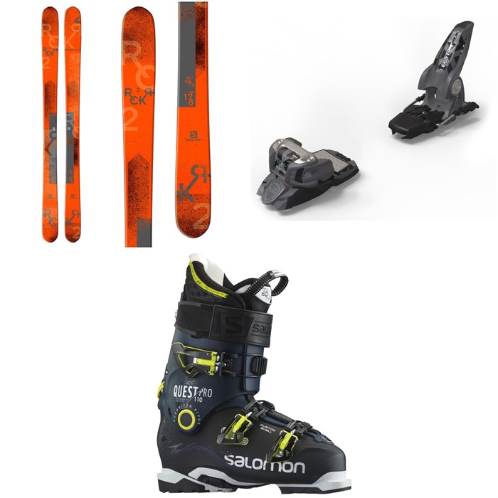 Salomon - Rocker2 100 Skis + Marker Griffon Ski Bindings + Salomon Quest Pro 110 Ski Boots