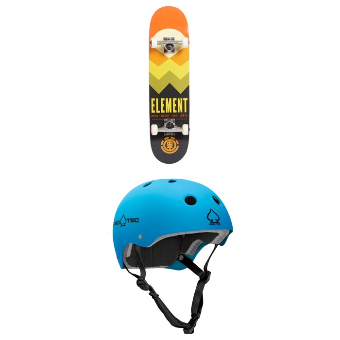 Element - Ranger Twig 7.625 Skateboard Complete + Pro-Tec Classic Skateboard Helmet
