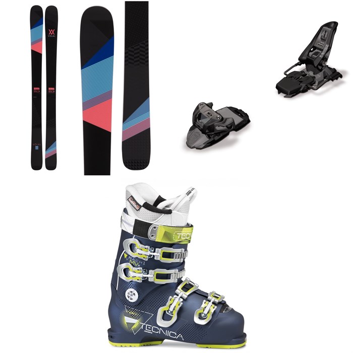 Völkl - Volkl Aura Skis + Marker Squire 11 Ski Bindings + Tecnica Mach1 95W MV Ski Boots - Women's