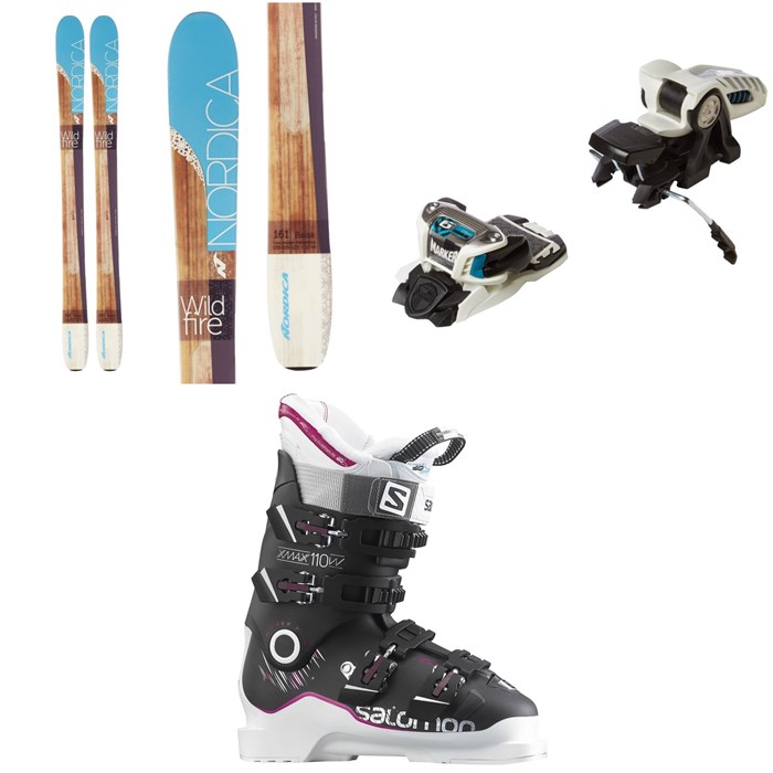 Nordica - Wildfire Skis - Women's + Marker Griffon Ski Bindings + Salomon X Max 110 Ski Boots - Women's