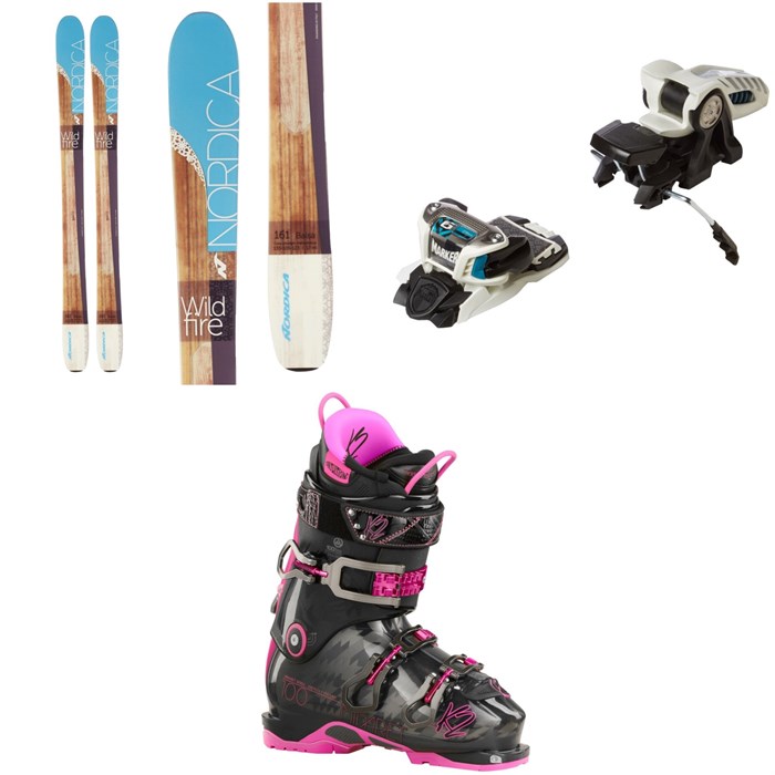 Nordica - Wildfire Skis - Women's + Marker Griffon Ski Bindings + K2 Minaret 100 Ski Boots - Women's