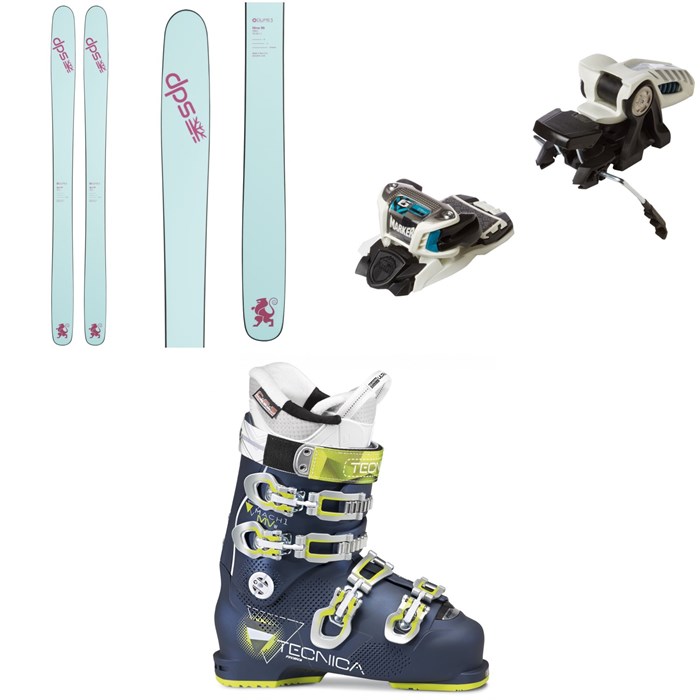 DPS - Nina 99 Pure3 Skis - Women's + Marker Griffon Ski Bindings + Tecnica Mach1 95W MV Ski Boots - Women's