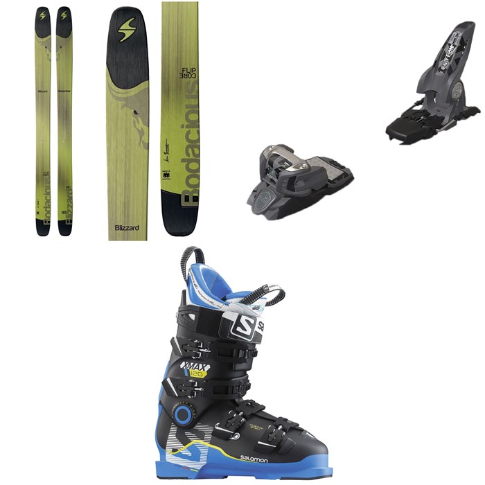 Blizzard - Bodacious Skis + Marker Griffon Ski Bindings + Salomon X Max 120 Ski Boots