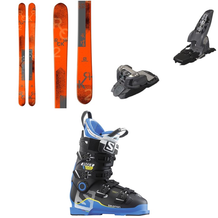 Salomon - Rocker2 100 Skis + Marker Griffon Ski Bindings + Salomon X Max 120 Ski Boots