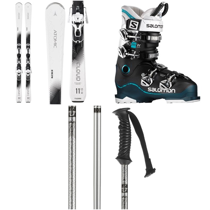 Atomic - Cloud Eleven Skis + XT 10 Ti Bindings - Women's + Salomon X Pro X80 CS W Ski Boots - Women's  + K2 Style 6 Ski Poles - Women's