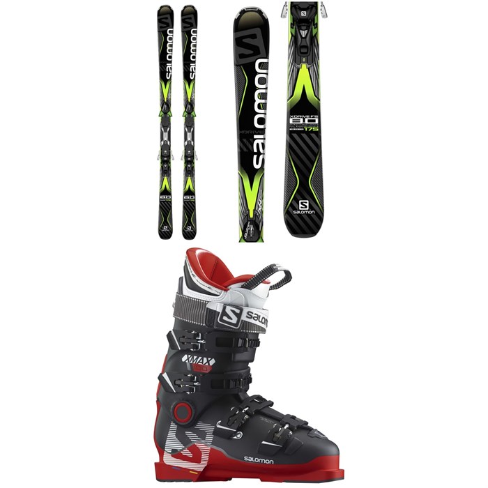Salomon - X-Drive 8.0 FS Skis + MXT12 Bindings + Salomon X Max 100 Ski Boots