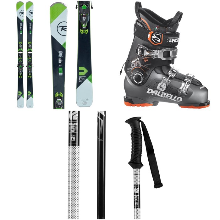 Rossignol - Experience 84 HD Skis + Look SPX 12 Bindings + Dalbello Aspect 80 Ski Boots + K2 Power 5 Ski Poles