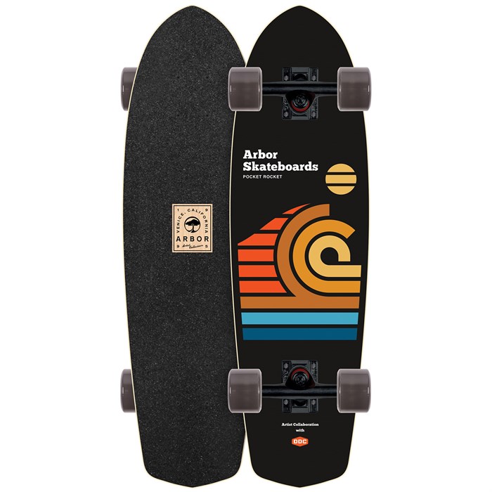 Arbor Pocket Rocket Artist Draplin Cruiser Skateboard Complete evo