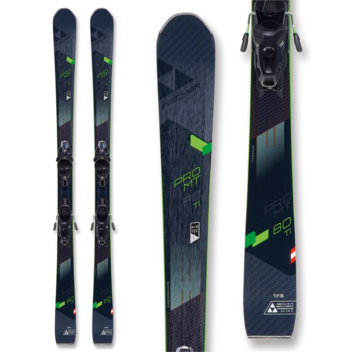 Fischer Pro MTN 80 Ti Skis + MBS 11 Powerrail Bindings 2019 evo
