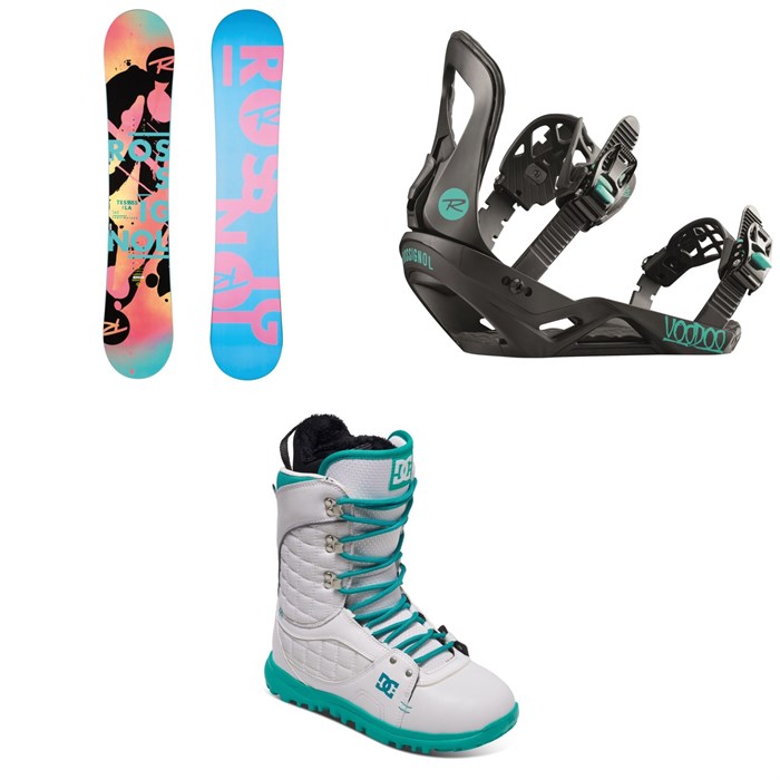 Rossignol - Tesla Snowboard - Women's 2018 + Rossignol Voodoo Snowboard Bindings - Women's 2018 + DC Karma Snowboard Boots - Women's 2017