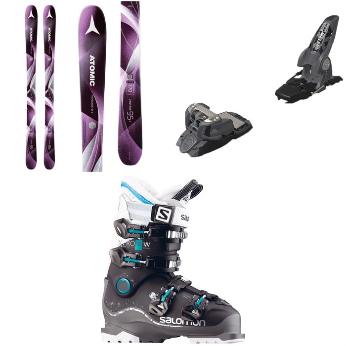 Atomic - Vantage 95 C W Skis - Women's + Marker Griffon Ski Bindings + Salomon X Pro 90 W Ski Boots - Women's