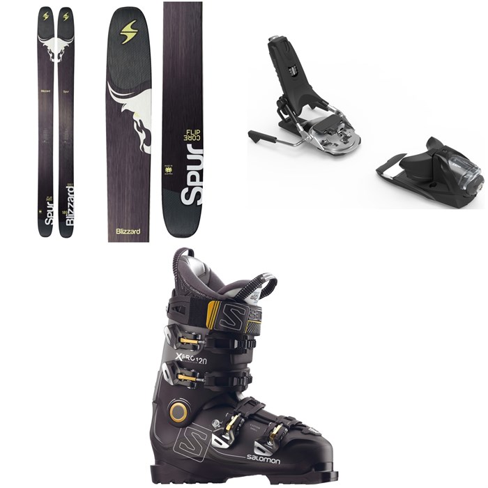 Blizzard - Spur Skis + Look Pivot 14 Dual  WTR Ski Bindings + Salomon X Pro 120 Ski Boots