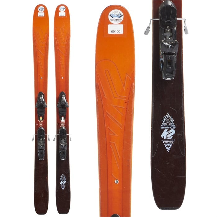 K2 Pinnacle 105 Skis + Atomic X12 Demo Bindings 2017 Used evo