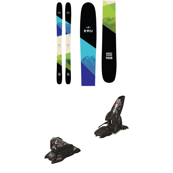 RMU - North Shore 108 Wood Skis + Marker Jester 16 ID Ski Bindings 2019