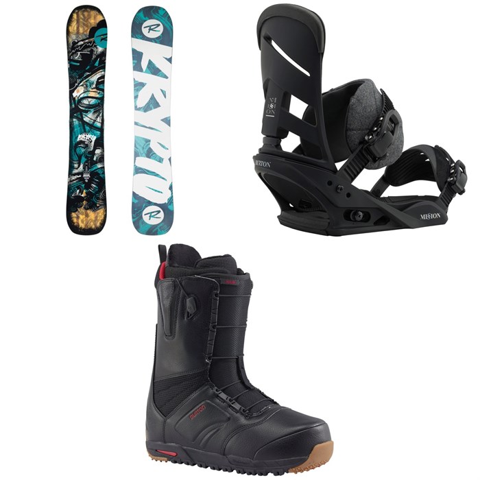 Rossignol - Krypto Snowboard + Burton Mission Snowboard Bindings + Burton Ruler Snowboard Boots 2018