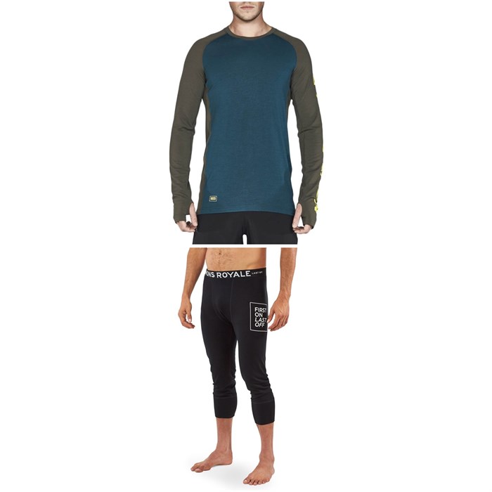 MONS ROYALE - Temple Tech Long-Sleeve Shirt + Shaun-Off 3/4 Leggings