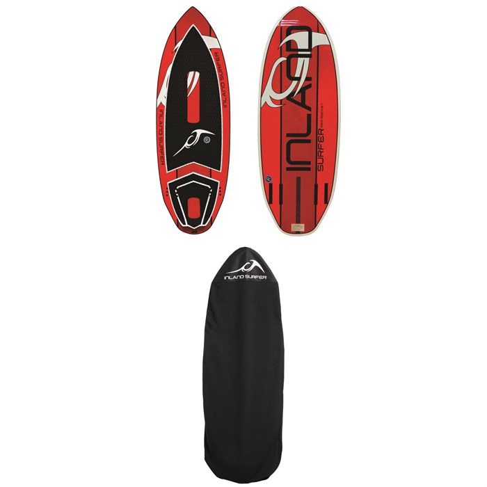 Inland Surfer - Red Rocket Wakesurf Board + Inland Surfer Board Sock 2018